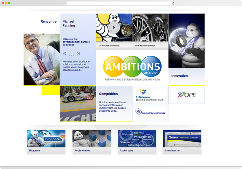 Module xhtml pour l'Intranet du Groupe Michelin