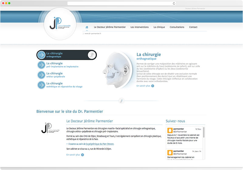 Homepage du site du Docteur Parmentier