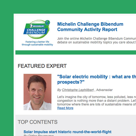 Newsletter Michelin Challenge Bibendum