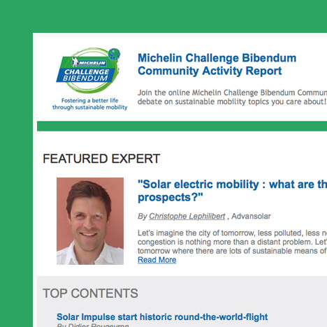 Newsletter Michelin Challenge Bibendum