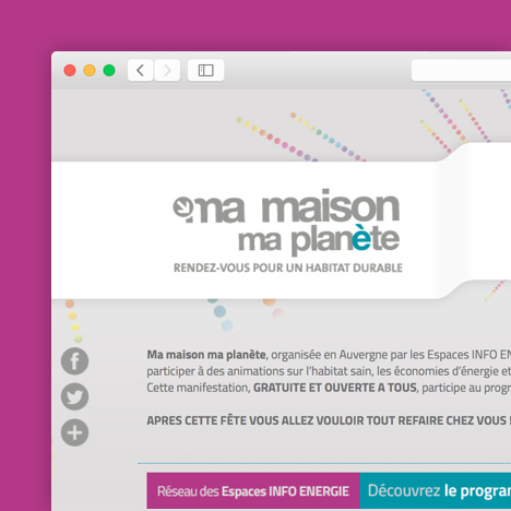 Site Internet Ma maison ma panète 2015